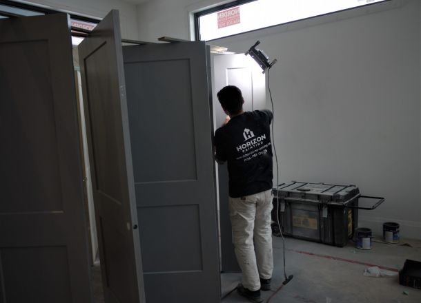 Checking for door imperfections