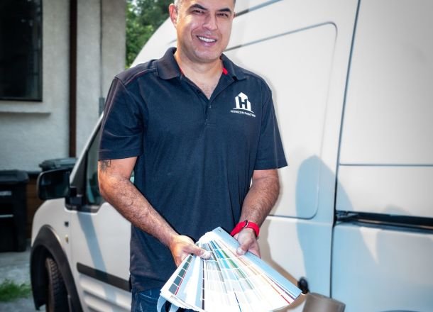 Andres showing color samples